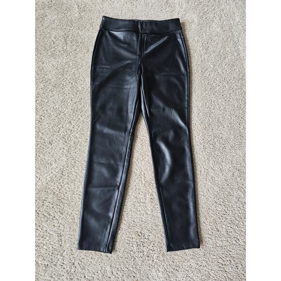 SO Pants - SO Leggings Womens High Rise Skinny Leg Pockets Medium 100% Polyester Pleather